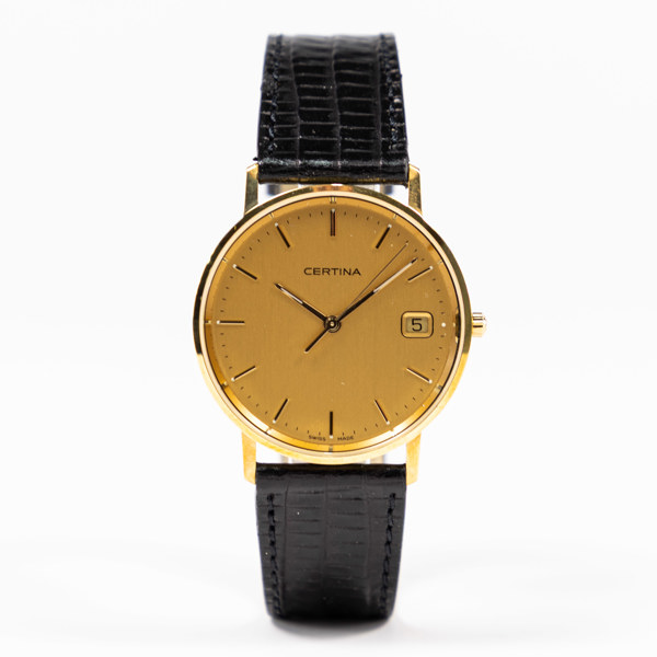 Certina, 33 mm, quartz, 18k guld