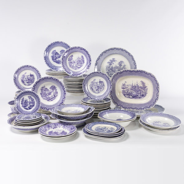 Servisdelar, 85 delar, "Spets", tidigt 1900-tal, Rörstrand