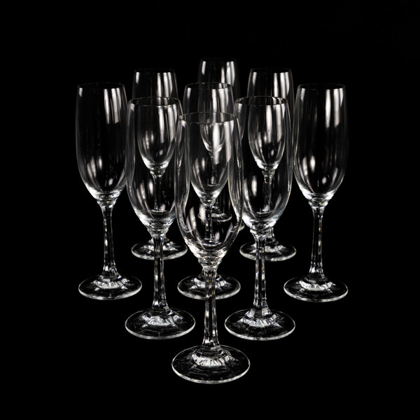 Champagneglas, 9 st, höjd 22 cm