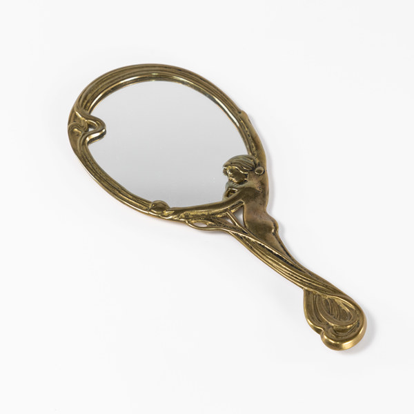 Handspegel, jugend, mässing, längd 25 cm