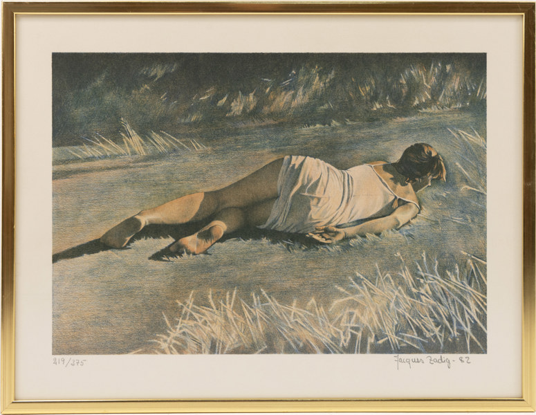 Jacques Zadig, litografi, 219/375, signerad, 61x47 cm