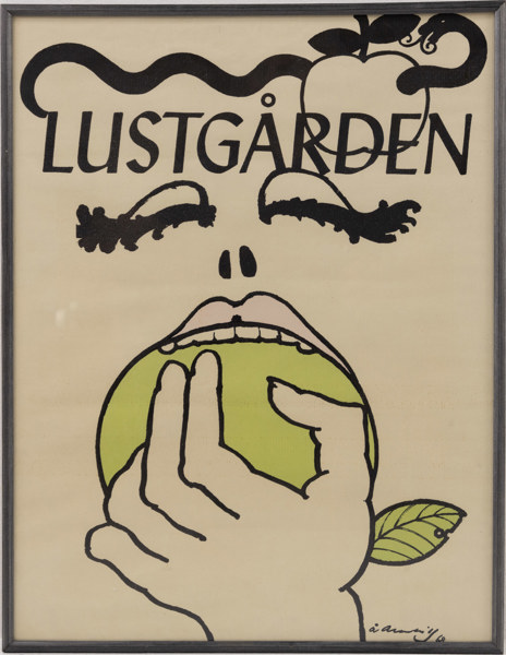 Åke Arenhill, affisch, "Lustgården", 41x53 cm
