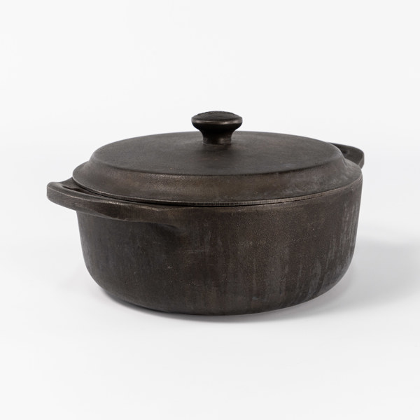 Gjutjärnsgryta med lock, 4 liter, Skeppshult, diameter 26 cm
