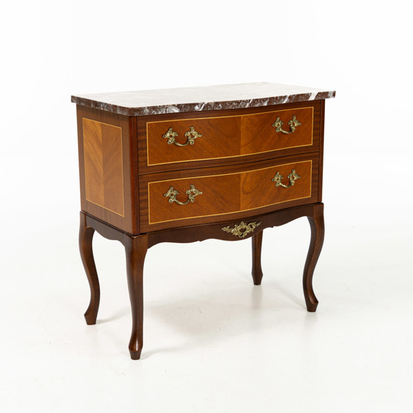 Stilbyrå, med marmorskiva, höjd 63 cm