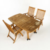 Trädgårdsmöblemang, 4 delar, teak/furu