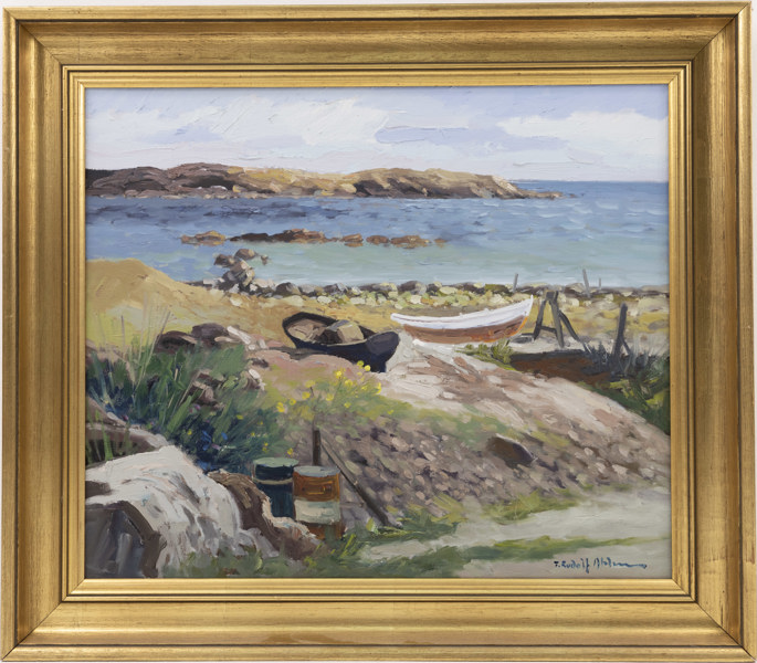 Tage Rudolf Ahlm, olja på duk, signerad, 66 x 58 cm