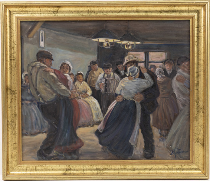 Bror Jönsson, olja på duk, signerad, 65 x 56 cm