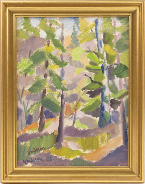 Yngve Nilsson, olja på pannå, signerad, 37 x 47 cm