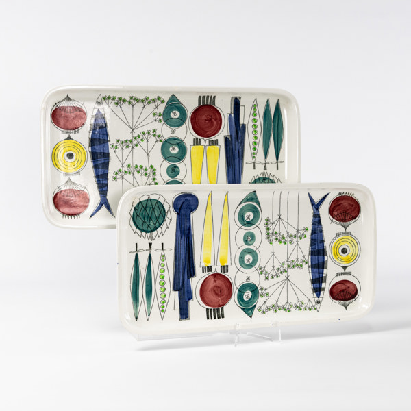 Marianne Westman, uppläggningsfat, ett par, "Picknick", Rörstrand