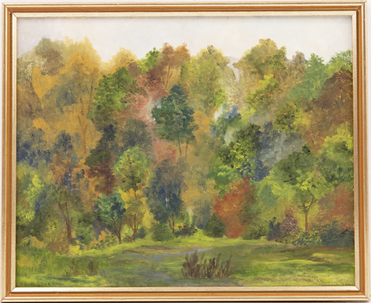 Oidentifierad konstnär, olja på pannå, signerad, 42 x 35 cm