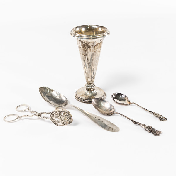 Diverse silver, 5 delar, vikt 171,5 gram