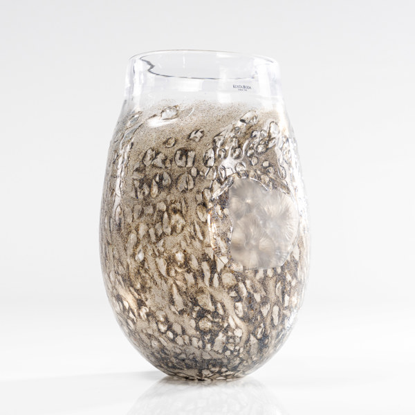 Kjell Engman, vas, "Fossil", signerad, Kosta Boda