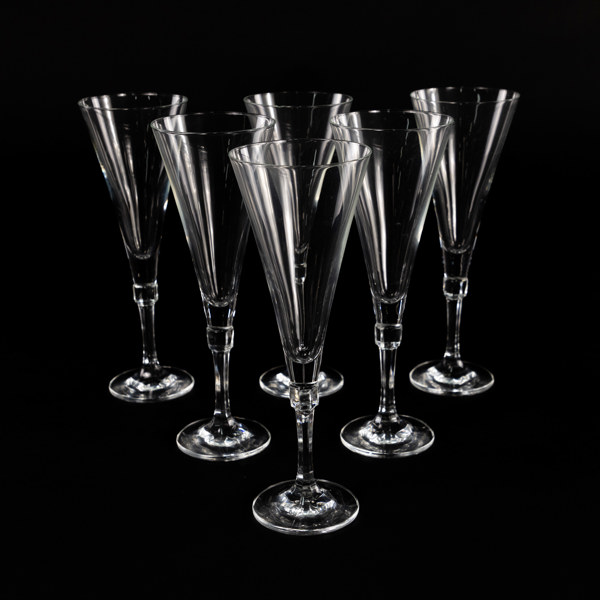Champagneglas, 6 st, Zwiesel, höjd 22 cm