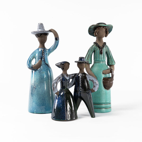 Figuriner, 3 st, Elbogen, högsta 37 cm