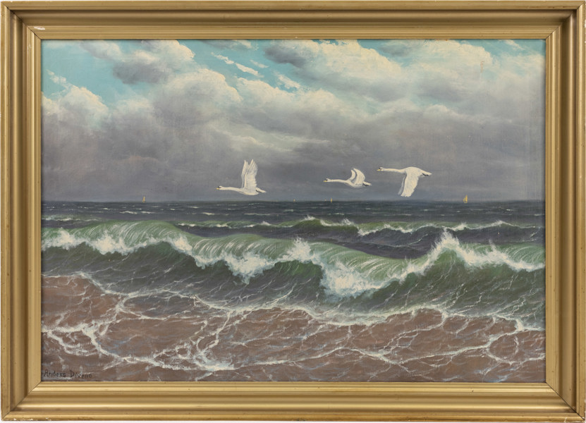 Oidentifierad konstnär, olja på duk, signerad, 109 x 78 cm