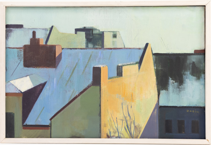 Jacques Zadig, olja på duk, signerad, 65 x 44 cm