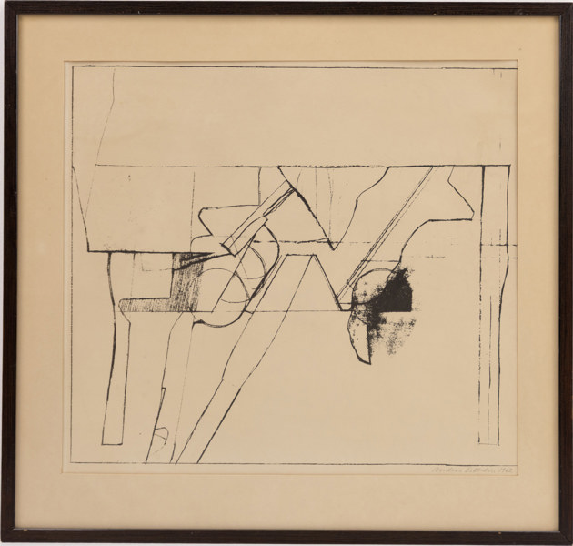 Anders Österlin, litografi, signerad, 58 x 56 cm