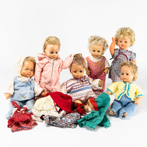 Dockor, 6 st, längsta 45 cm