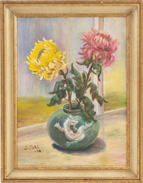 Oidentifierad konstnär, olja på pannå, signerad, 56x71 cm