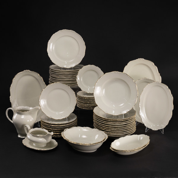 Matservis 58 delar, med guldkant