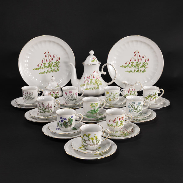 Kaffeservis, 29 delar, "Carl von Linné", Christineholm