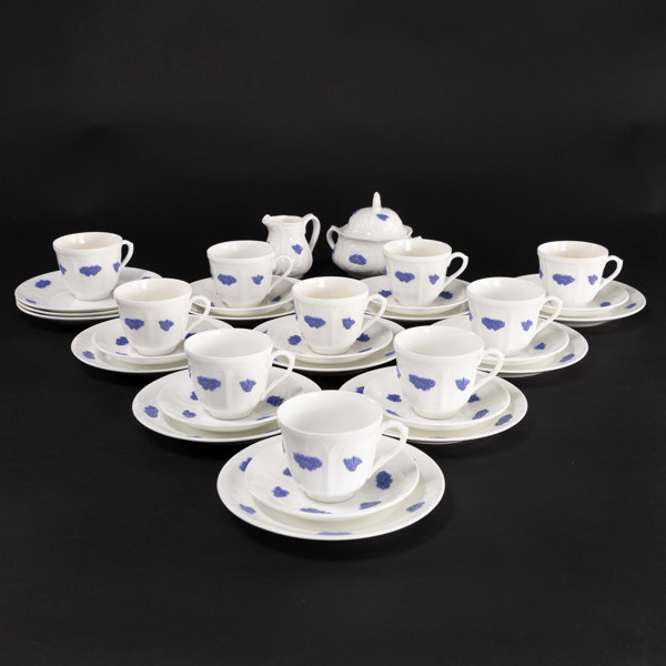 Kaffeservis, 43 delar, "Blå Blom", Gustavsberg