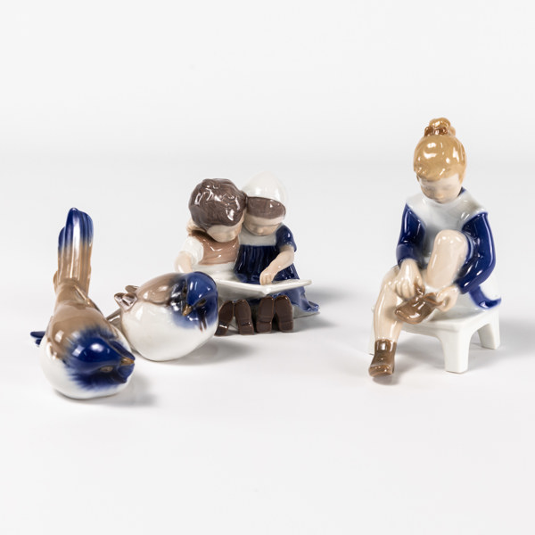 Figuriner, 4 st, B&G, högsta 15 cm