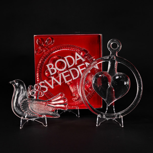 Bertil Vallien, fönstersmycken, 3 st, Boda