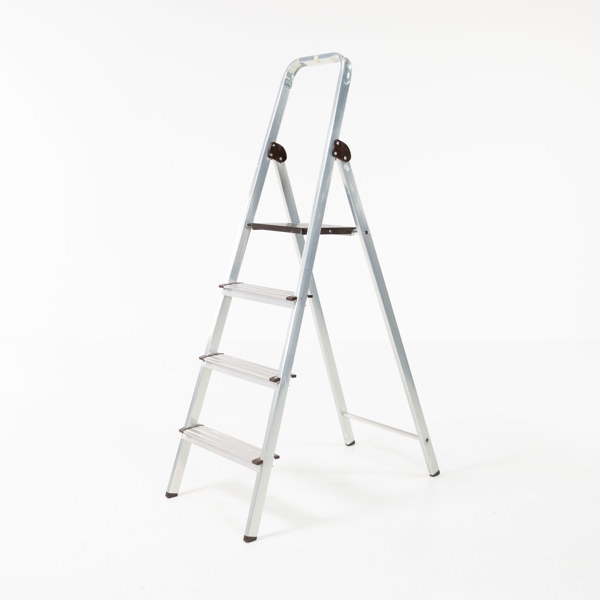 Trappstege, 4 steg, aluminium, WM-Stege, höjd 145 cm