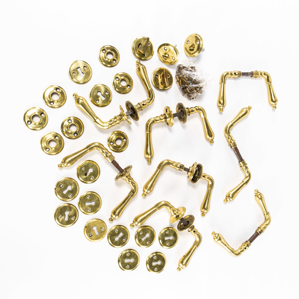 Dörrhandtag, mässing, ett parti