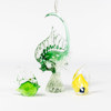 Glasskulpturer, 3 st, fiskar, bl a Murano, höjd 35 cm och mindre