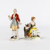 Figuriner, 2 st, Dresden, högsta 18 cm