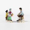Figuriner, 2 st, Sitzendorf, Tyskland, högsta 11,5 cm
