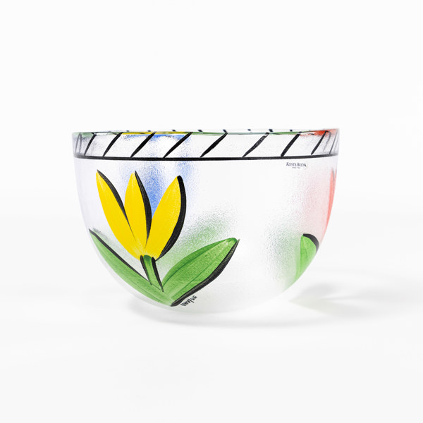 Ulrica Hydman-Vallien, skål, "Tulipa", signerad, Kosta Boda, höjd 15 cm