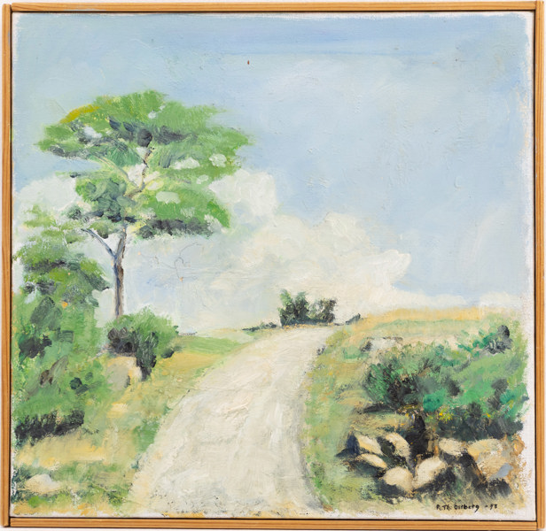 Thomas Östberg, olja på duk, signerad, 37 x 36 cm