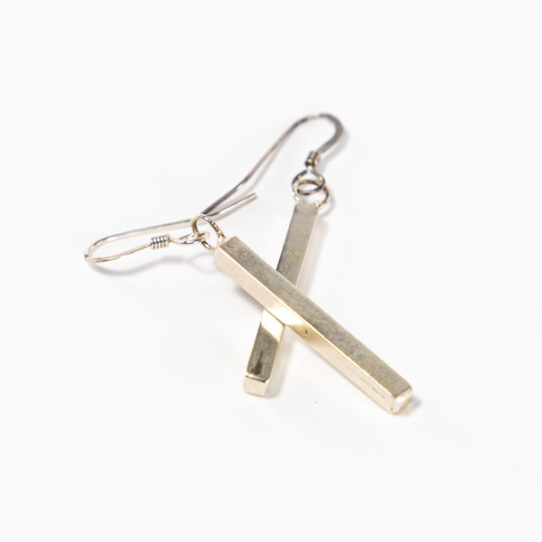 Stavörhängen, ett par, sterlingsilver, längd 33 mm