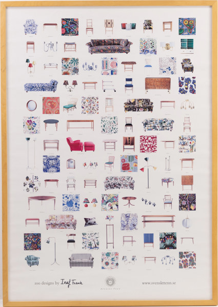 Affisch, "100 designs by Josef Frank", 72x103 cm