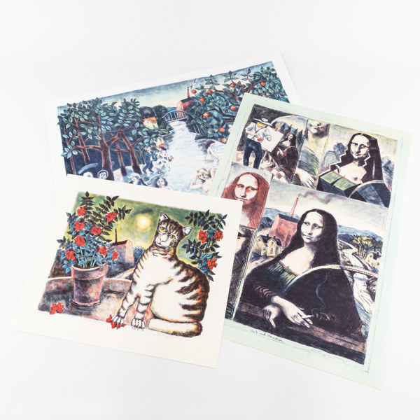 Jussi Taipaleenmäki, litografier, 3 st, numrerade, signerade