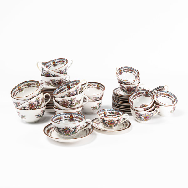 Te- och kaffeservis, 52 delar, Rörstrand, tidigt 1900-tal