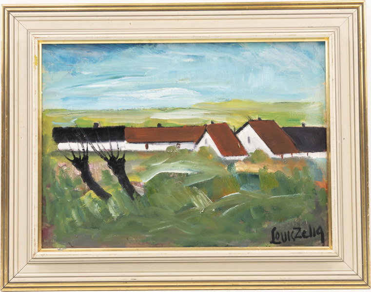 Louis Zelig, olja på pannå, signerad, 64 x 50 cm