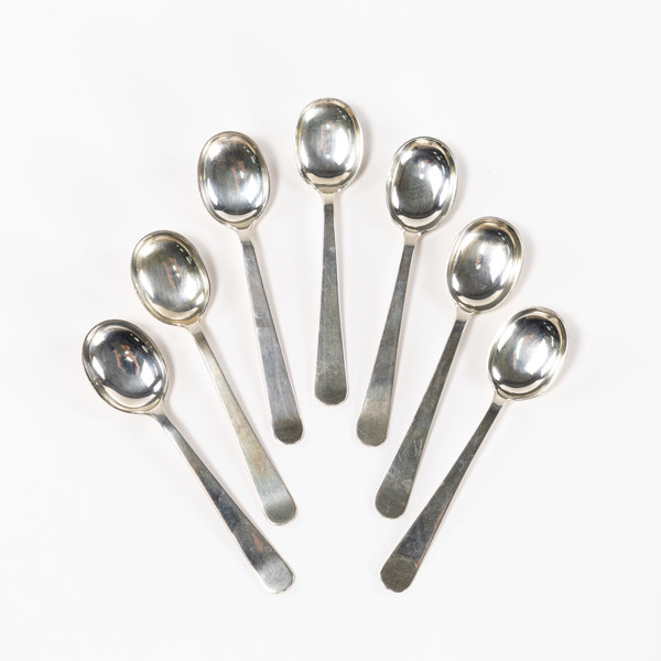 Wiwen Nilsson, kaffeskedar, 7 st, 60/70-tal, 86,1 gram