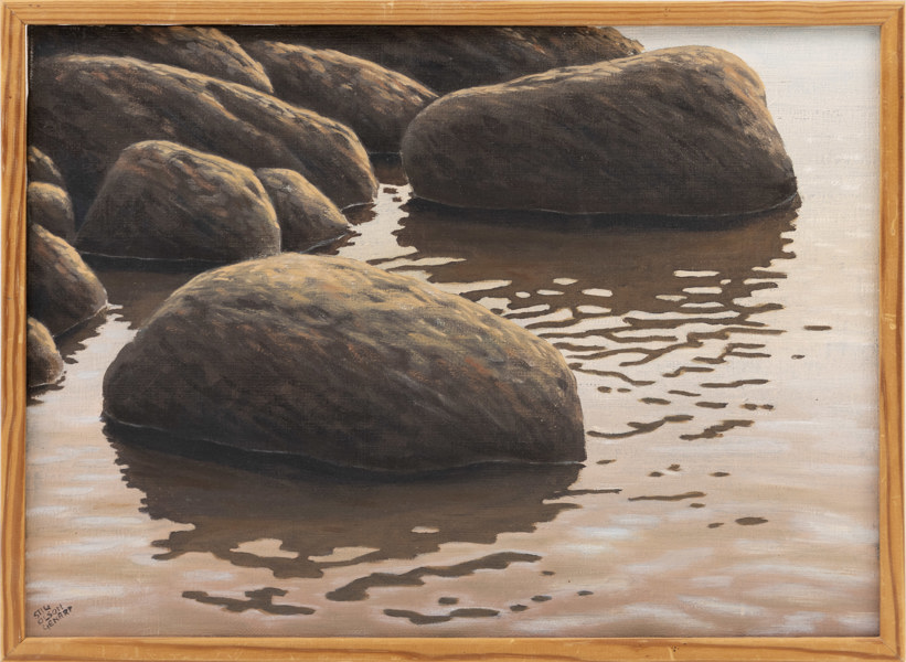 Stig Espe Olson, olja på duk, signerad, 48x35 cm
