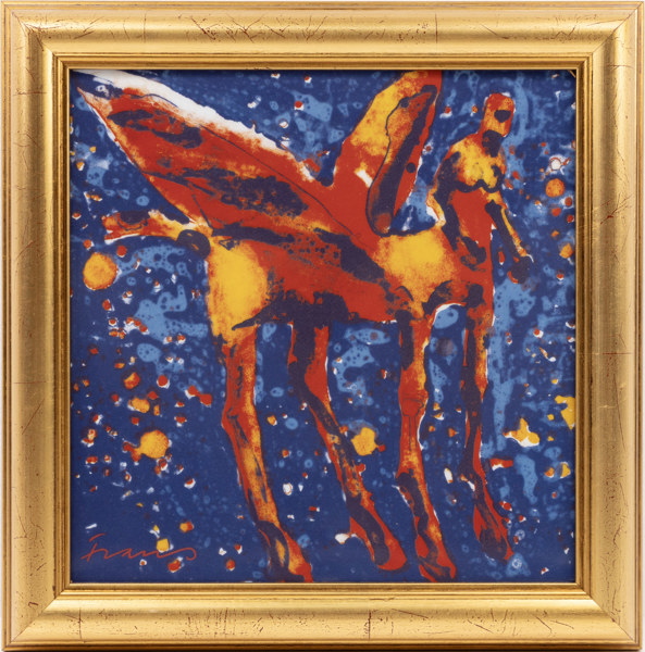 Frans Widerberg, keramiktavla, Porsgrund, 35x35 cm