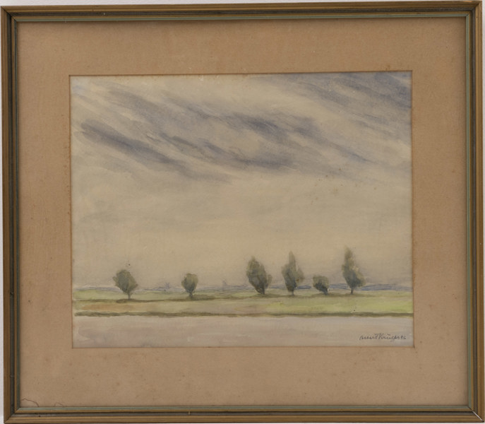 Albert Krüger, akvarell, signerad, daterad -46, 56 x 48 cm