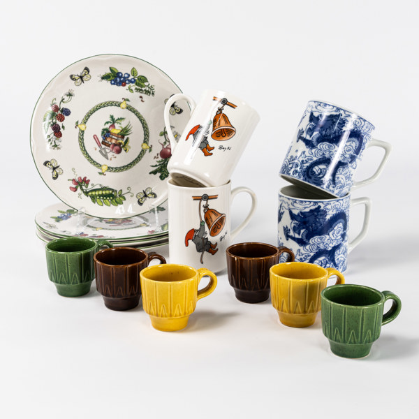 Diverse porslin, bl a Porsgrund, Rolf Berg, Bo Fajans