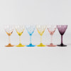 Likörglas, 6 st, olika färger, höjd 9,5 cm