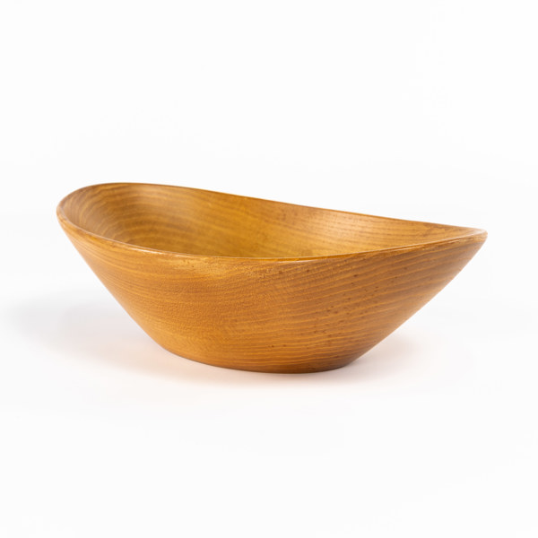 Gösta Israelsson, skål, trä, längd 34 cm