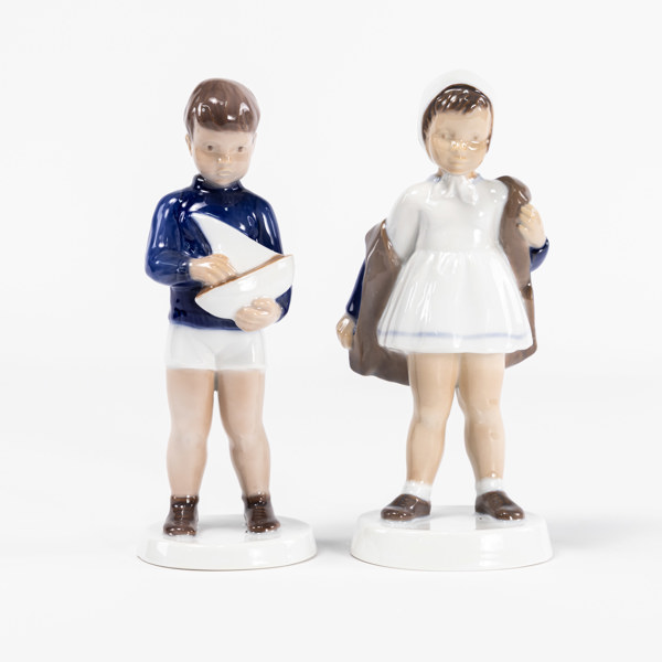 Figuriner, 2 st, B&G, 2380, 2382, högsta 18 cm