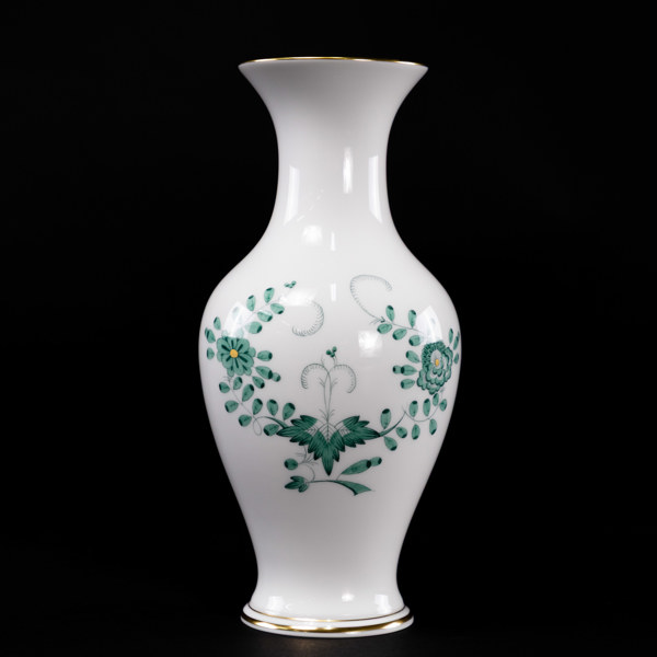 Vas, "Indisk grön", Meissen, höjd 24 cm