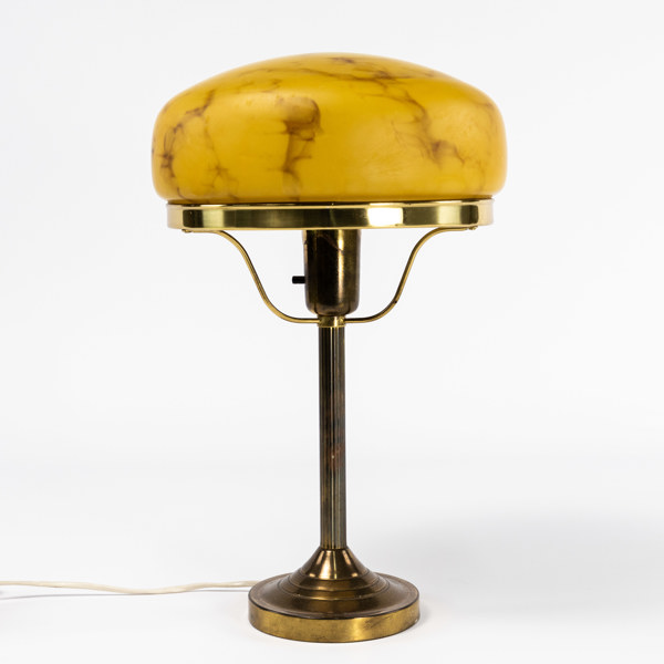 Strindbergslampa, mässing/glas, Karlskrona Lampfabrik, höjd 43 cm